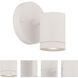 Steel LED 5 inch Textured White Exterior Wall Mount
