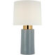 Barbara Barry Xian 29.5 inch 15.00 watt Sky Gray and Soft Brass Table Lamp Portable Light