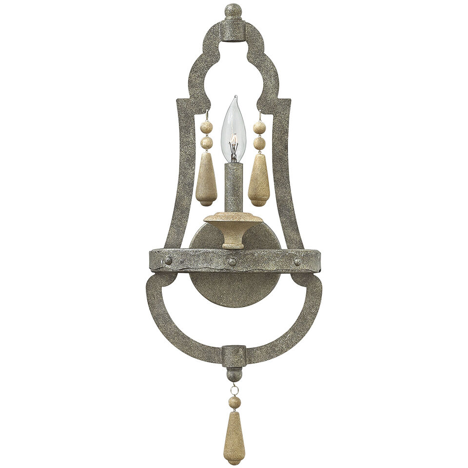 Cordoba LED 9 inch Distressed Iron Sconce Wall Light