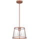 Labrant 1 Light 10.5 inch Matte Rose Gold Mini Pendant Ceiling Light