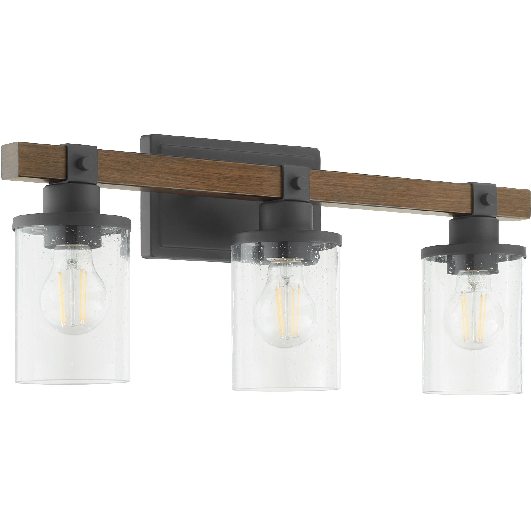 Alpine 3 Light 23 inch Textured Black Walnut Vanity Light Wall Light