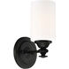 Neighborhood Dardyn 1 Light 5.5 inch Espresso Wall Sconce Wall Light in White Frosted Glass