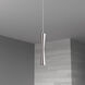 Modern LED 2 inch Satin Chrome Pendant Ceiling Light