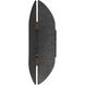 Tectonic LED 14 inch Black and Antique Brass Outdoor Wall Mount