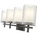 Grayson 4 Light 31 inch Matte Black Vanity Wall Light