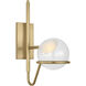 Avroko Crosby LED 13.1 inch Natural Brass Wall Sconce Wall Light in 120V