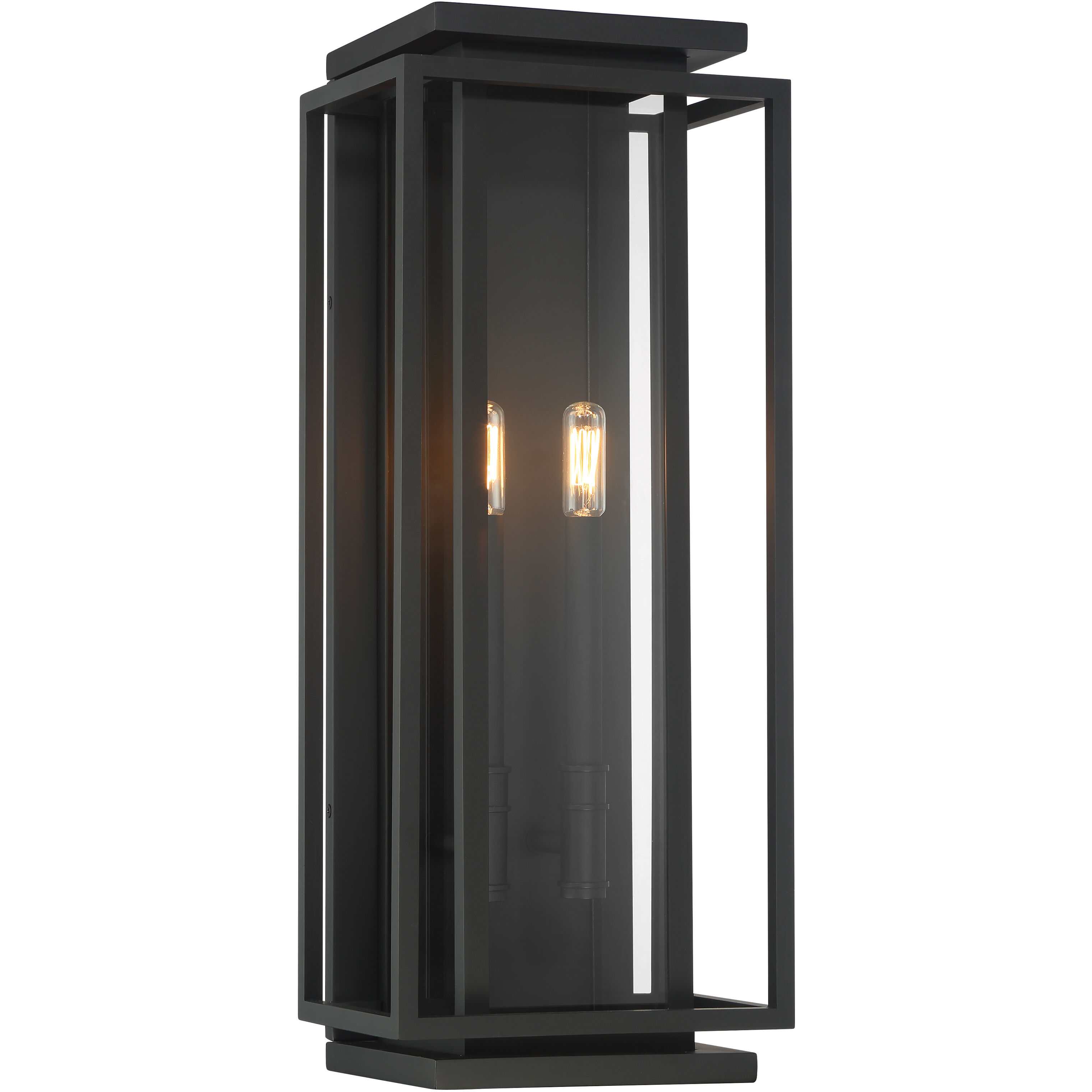 Stratford 2 Light 23.5 inch Dark Matte Black Outdoor Wall Sconce