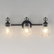 Jackson Hole 3 Light 23.5 inch Black Bath Vanity Light Wall Light in Clear