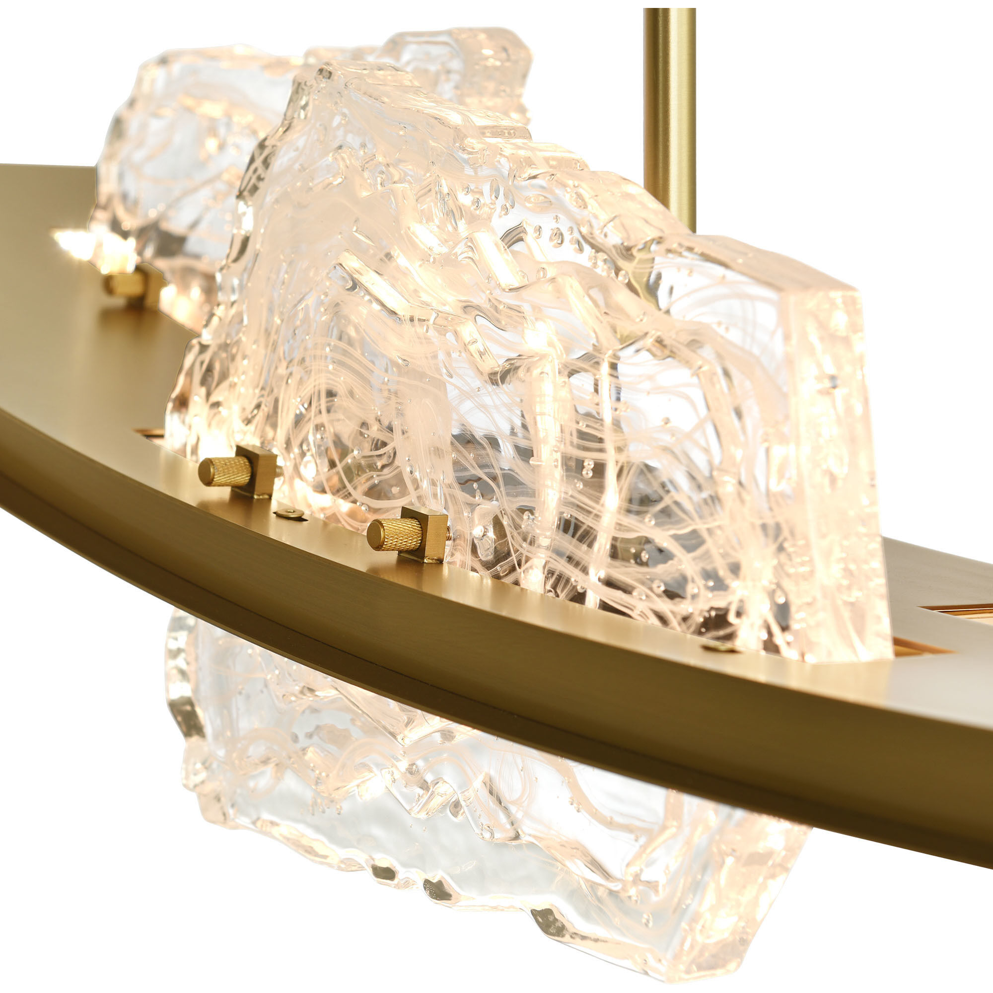 Arcus LED 50 inch Brass Chandelier Ceiling Light