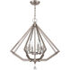 Diamond 6 Light 25 inch Brushed Nickel Chandelier Ceiling Light