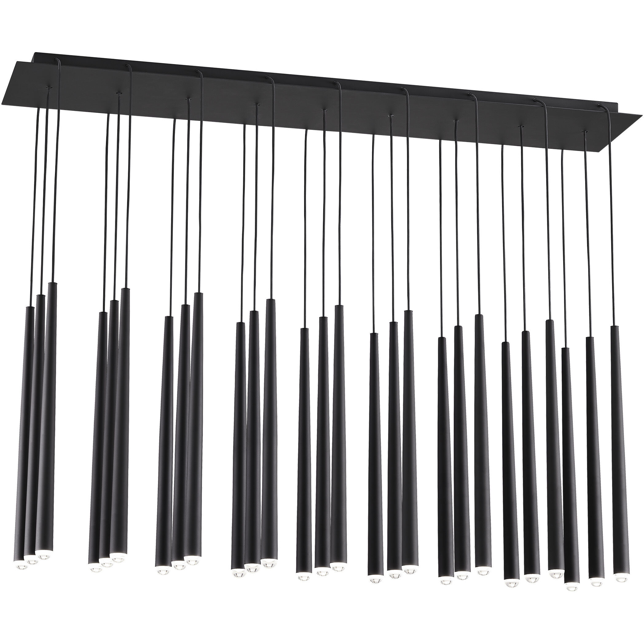 Sean Lavin Pylon LED Nightshade Black Chandelier Ceiling Light, Integrated LED