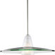 Glass Pendants 1 Light 20 inch Brushed Nickel Pendant Ceiling Light