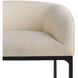 Osbourne 33.5 inch Oxford White and Blackened Iron Counter Stool