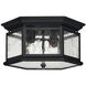 Estate Series Edgewater 2 Light 13 inch Black Outdoor Flush Mount