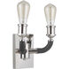 Gallery Huxley 2 Light 13 inch Polished Nickel Wall Sconce Wall Light