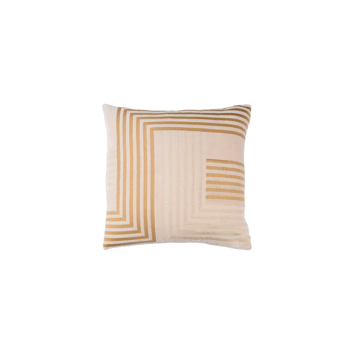 Intermezzo 20 X 20 inch Beige and Tan Throw Pillow