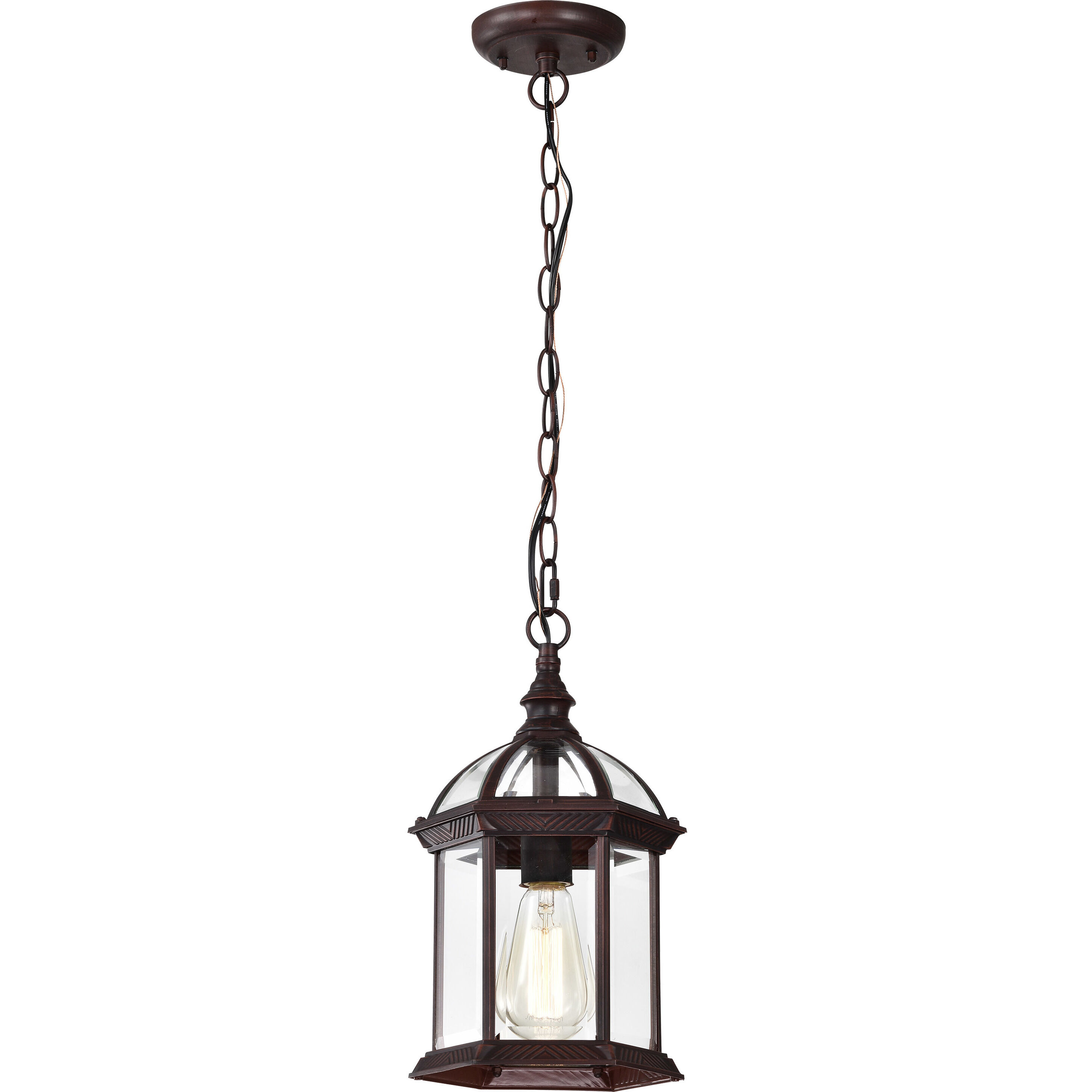 Boxwood 1 Light 8 inch Rustic Bronze Outdoor Hanging Lantern