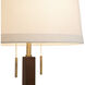 Swiss Cross 29 inch 9 watt Dark Walnut and Weathered Brass Table Lamp Portable Light