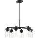 Bennet 6 Light 28 inch Midnight Outdoor Chandelier