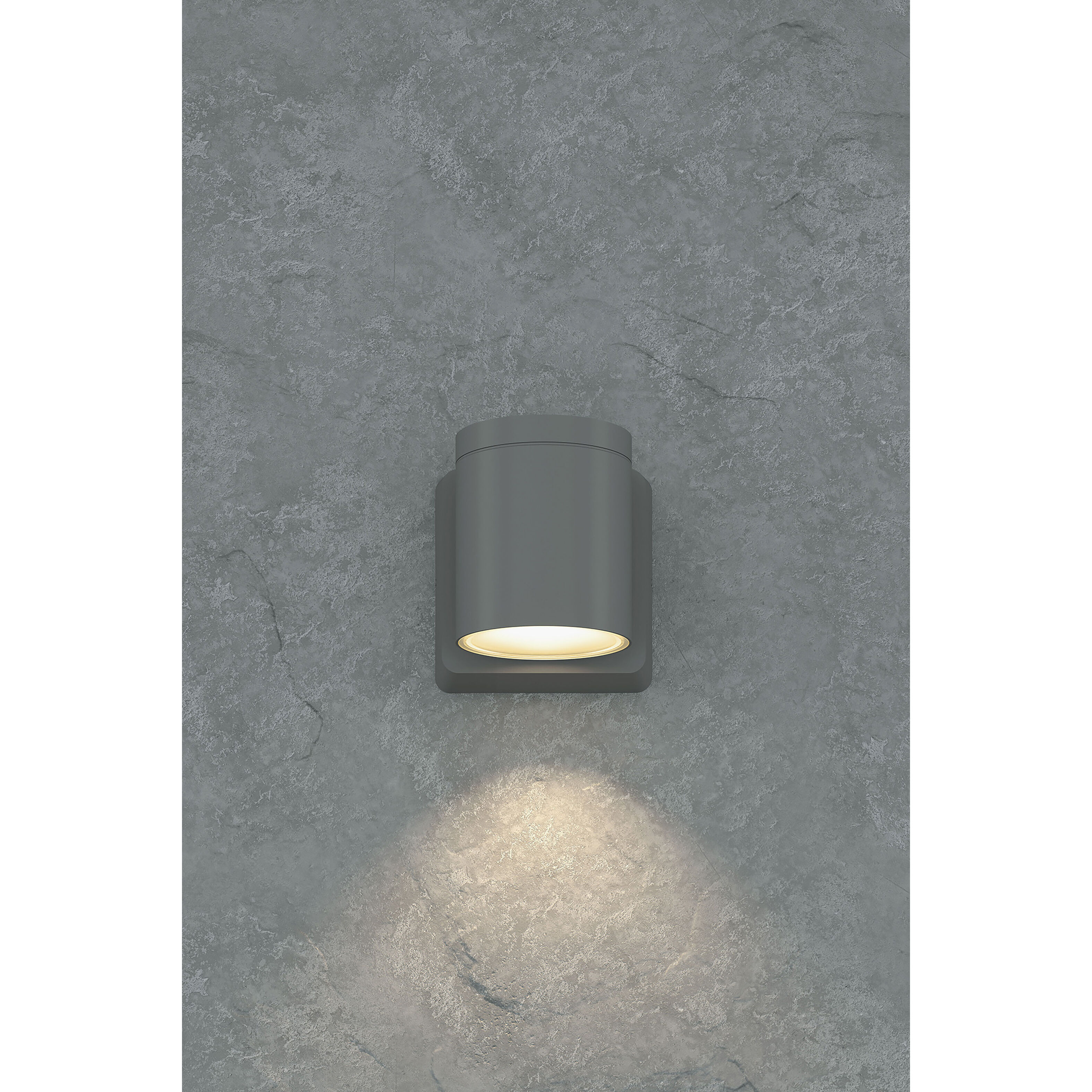 Outdoor Cylinder 1 Light 5.8 inch Silver LED Wall Sconce Wall Light