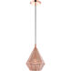 Aberdeen 1 Light 10 inch Rose Gold Pendant Ceiling Light