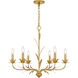 Maria 6 Light 27.5 inch Gold Leaf Chandelier Ceiling Light