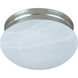 Essentials - 588x 1 Light 7.5 inch Satin Nickel Flush Mount Ceiling Light in Marble