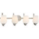 Shyloh 4 Light 31 inch Brushed Nickel Bath Light Wall Light