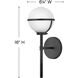 Hollis LED 8 inch Black Vanity Light Wall Light
