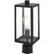 Veda 1 Light 15 inch Black Outdoor Post Light