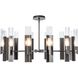 Summit 12 Light 40.2 inch Dark Smoke Pendant Ceiling Light in Clear
