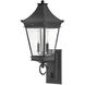 Estate Series Chapel Hill 2 Light 27.25 inch Museum Black Outdoor Wall Mount Lantern, Heritage