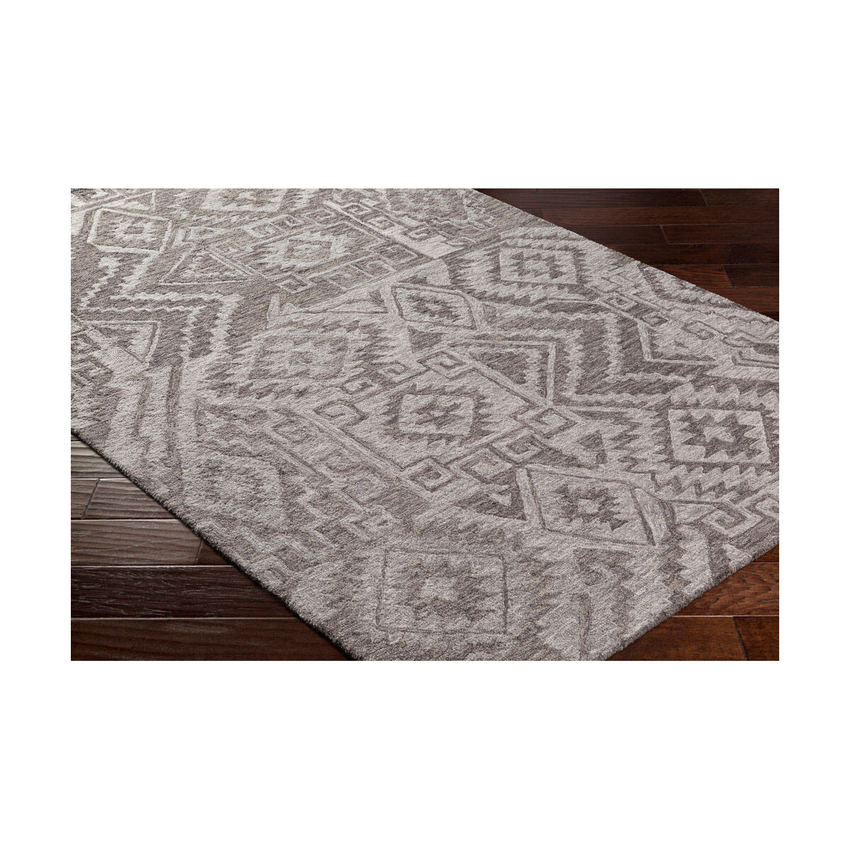 Newcastle 36 X 24 inch Medium Gray/Charcoal/Black Rugs