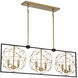 Titans Trace 6 Light 42 inch Sand Coal/Painted Honey Gold Pendant Ceiling Light