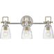 Easton 3 Light 24 inch Polished Nickel Bath Light Wall Light