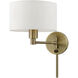 Allison 15 inch 60.00 watt Antique Brass Swing Arm Wall Lamp Wall Light