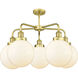 Beacon 5 Light 28.88 inch Satin Gold Chandelier Ceiling Light