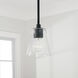 Baker 1 Light 5.5 inch Matte Black Pendant Ceiling Light, Convertible Dual Mount