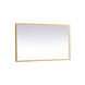 Pier 30 X 24 inch Brass LED Mirror