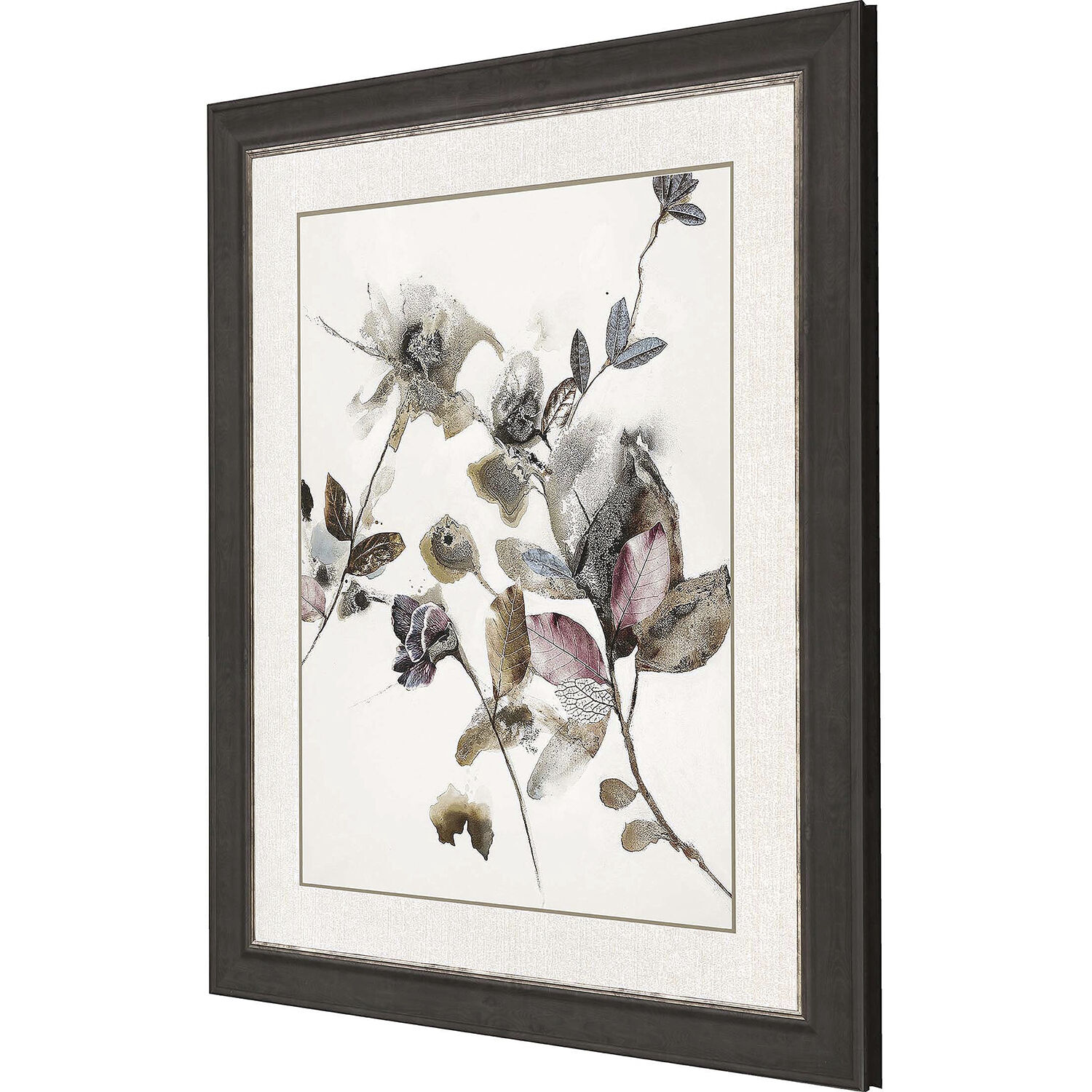 Playing Flower Brown and Blue and Pink and Multi Framed Art
