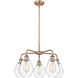 Cindyrella 5 Light 24 inch Antique Copper Chandelier Ceiling Light in Clear