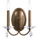 Modique 2 Light 5 inch Heirloom Bronze Wall Sconce Wall Light in Heritage