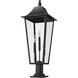 Gannon 3 Light 33.5 inch Black Outdoor Pier Mounted Fixture in G9