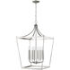 Kennedy 8 Light 20 inch Satin Nickel Chandelier Ceiling Light