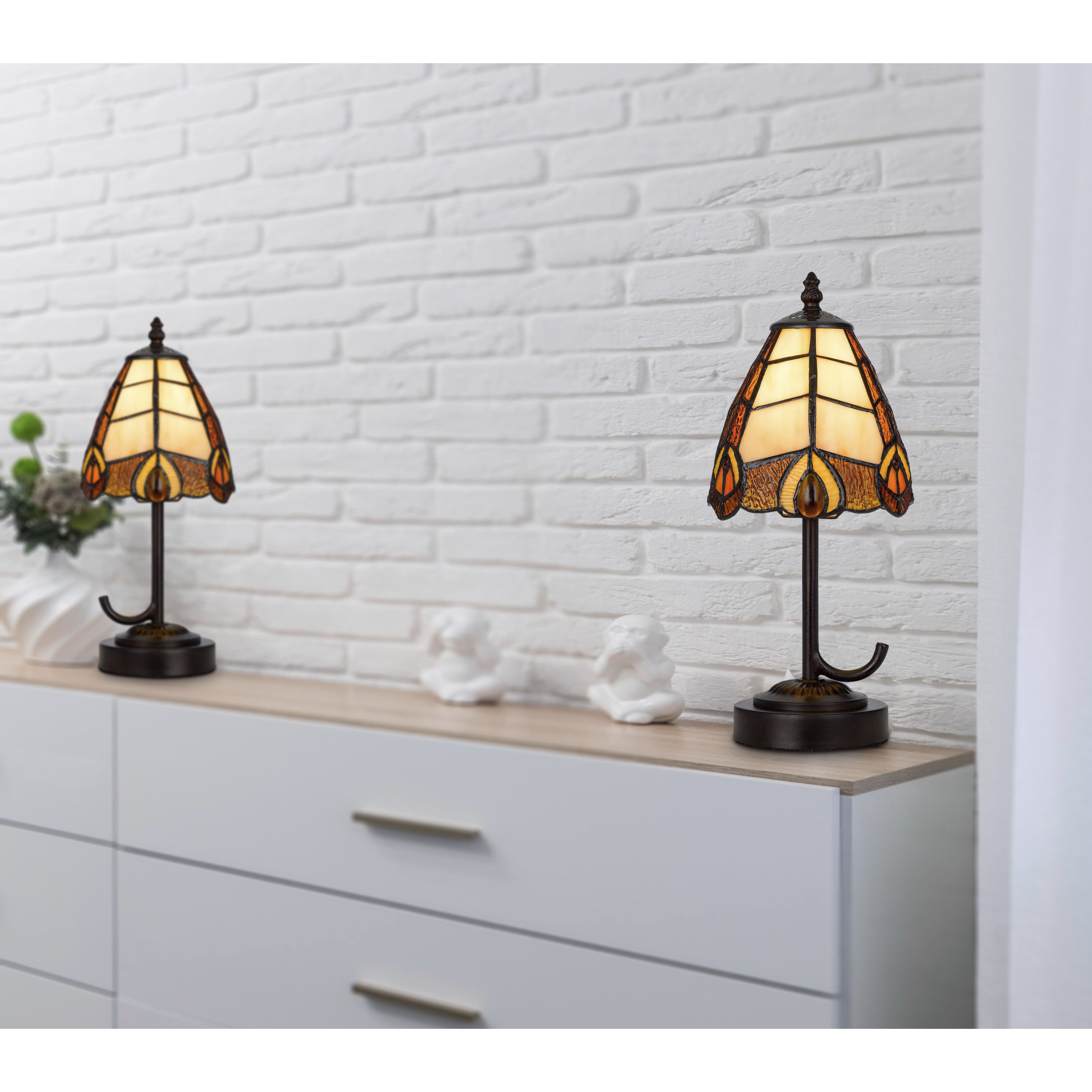 3119 Tiffany 13 inch 40.00 watt Dark Bronze Accent Lamp Portable Light