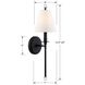 Riverdale Bath Sconce Wall Light in Black Forged