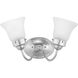 Fluted Glass 2 Light 11.75 inch Polished Chrome Bath Vanity Wall Light in Etched