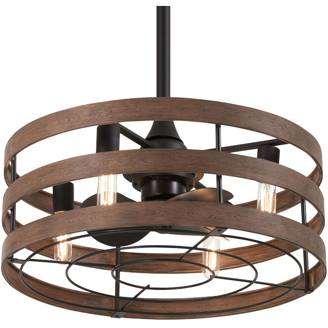 Audrey 26 inch Coal And Distressed Koa with Coal Blades Indoor Ceiling Fan