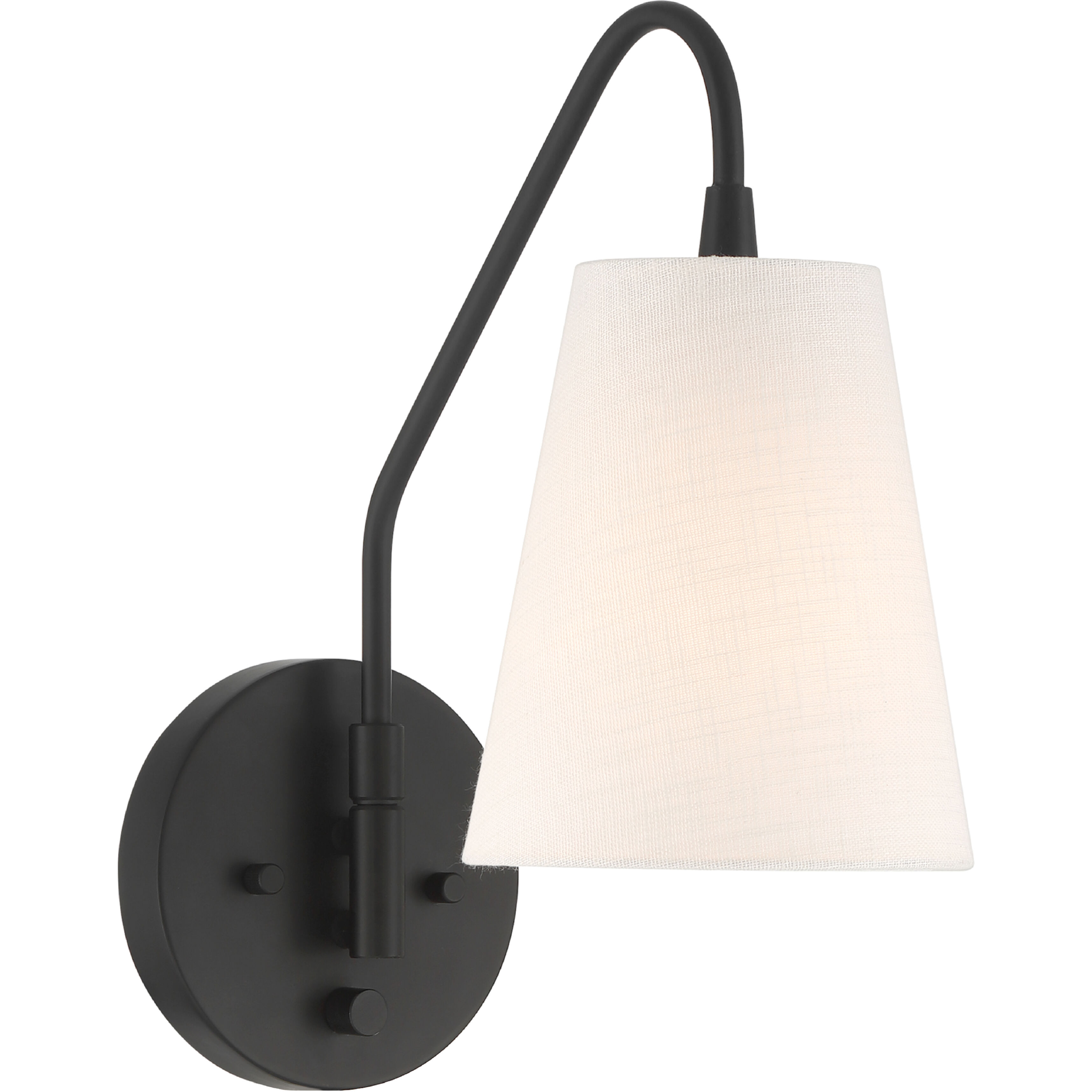 Valley Park 1 Light 6 inch Matte Black Pin Up Sconce Wall Light, Large