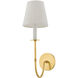 Amina 1 Light 6.25 inch Aged Brass Wall Sconce Wall Light